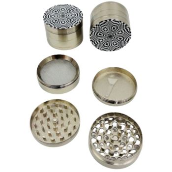 GRINDER 55mm 4pt PSYCHEDELIC WHITE/BLACK