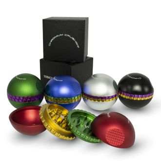 Chromium Crusher Sphere Grinder - 4 Parts - 2.5 Inch