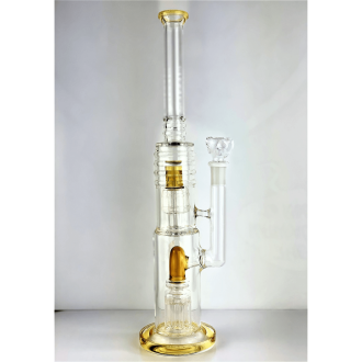Glass Waterpipe - 16" Inch -  Two Chamber