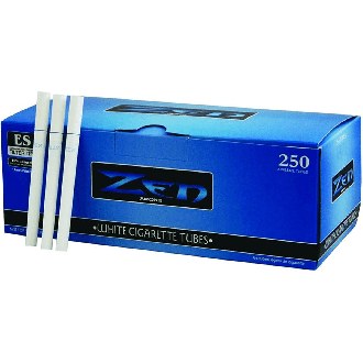 Zen White Cigarette Tubes - 100mm - King Size - 17mm Filter - 250 Counts Per Box