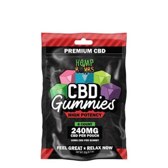  Hemp Bomb Cbd Gummies High Potency -8- Count 240 Mg (Red)