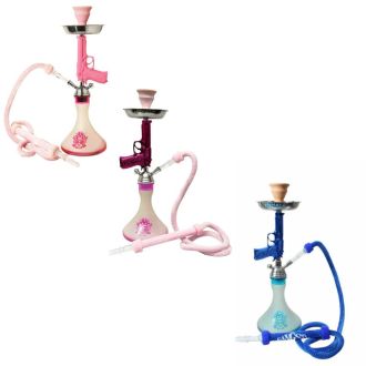 Gangsta Hookah Pistol 22 Inch 1 Hose Iced