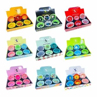 Hipster Hippie Ashtray - Glass With Silicone - Full Exotic Colors - 6 Counts Per Display - Price Per Piece