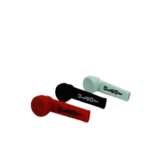 Aleaf - Silicone Handpipe With Cap - 3.5 Inches - 50 Counts Per Jar - Assorted Colors - (SL118)