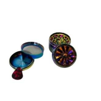 Tuff Shredder Grinder - 60mm - 4 Parts - Price Per Price - Ts10005 - Rainbow