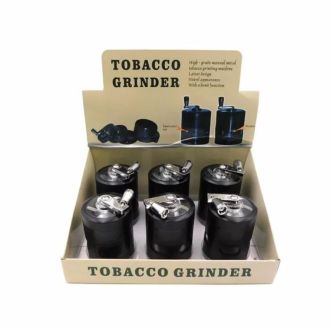 Tobacco Grinder - Crank Manual With Glass Window - 50mm - 4 Parts - Medium - Price Per Piece