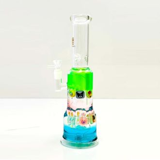 2 Tone Waterpipe With Led Light And Showerhead Perc - 12 Inch - Assorted Designs - WPSC2830