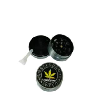 Amsterdam Grinder - 40mm - 3 Parts - Leaf Assorted Colors