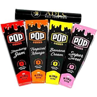 Pop Cones King Size - 3 Count Per Pack - 24 Pack Per Box