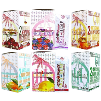 High Hemp Organic Cones - 2 Piece Per Pack - 15 Pack Per Box