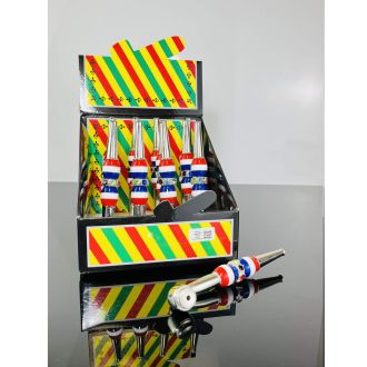 Fancy Handpipes Metal - 12 Pieces Per Display -  Assorted Color And Design