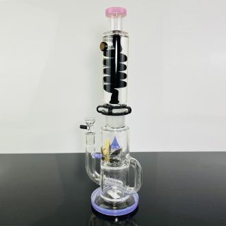  Aleaf 2 Piece Swirly Glycerin Waterpipe - 13 Inch - Assorted Colors