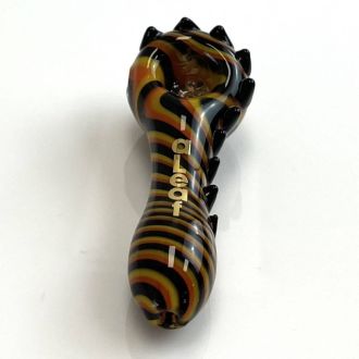 Aleaf Handpipe Dragon Tail Wig Wag With Screen - 4 Inch - Assorted Colors - ALHP5005