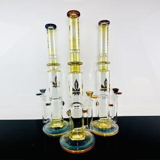 Aleaf Waterpipe 17" Inch - Fume Straight Tube With Inline Perc - Al2045 - Assorted - Price Per Piece