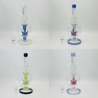 Aleaf The Twin Torrent - Double Gyzr Perc Tube Waterpipe - 13.8 Inches - AL6187