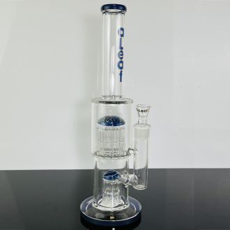 Waterpipe Aleaf - 14" Inch With Double Tree Perc - Al2007 - Assorted