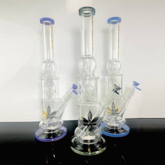Aleaf Waterpipe 16" Inch - Straight With Slit Dome Perc - Al2046 - Assorted Colors - Price Per Piece
