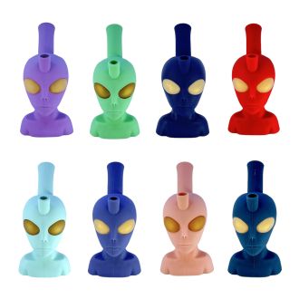 Alien Face - 8 Inch Silicone Waterpipe - SL5015