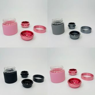 Aluminum Grinder with 100mm Glass Jar - 339 Grams - JC9075