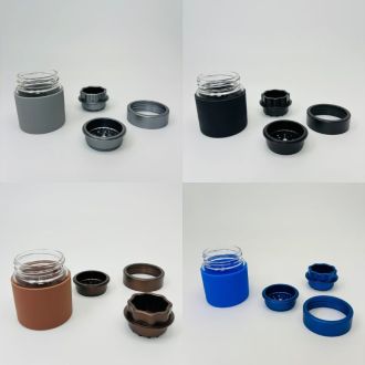 Aluminum Grinder with 97mm Glass Jar - 256 Grams - JC9074