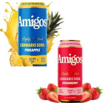 AMIGOS THC 50MG SODA 16oz. CAN 4 PER PACK
