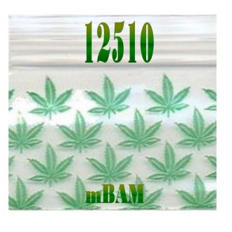 Apple Baggies Zl - 12510 1.25"X1" 100 Count Per Pack - Green Leaf 