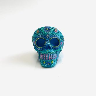 Aqua/Pink - Tall Skull Ashtray - Assorted Colors