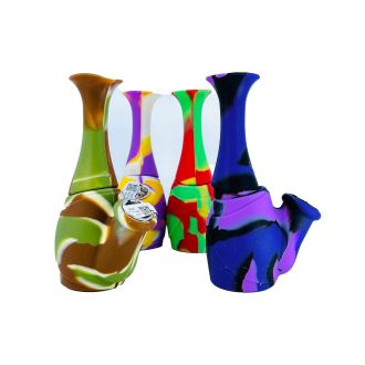 BAB5 - Silicone Bubbler - 6 Inch - With Metal Screen