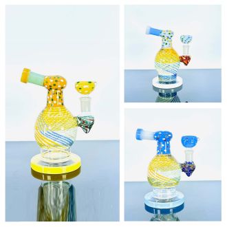 Ball Swirl Waterpipe - 6 Inch - WPAG114