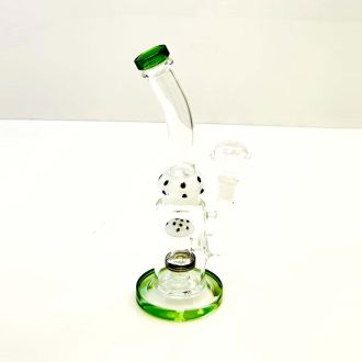 Bend Neck Waterpipe With Mushroom Perc - 10 Inch - Assorted Colors - WPHG198