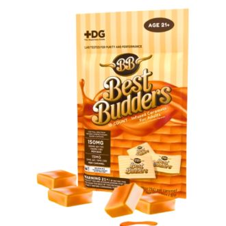 BEST BUDDERS by +DG D9+CBD 150mg CARAMEL CANDY 10/Pk