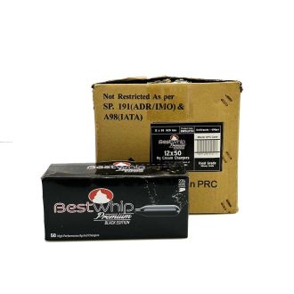 Cream Charger Best Whip - Black Edition - 12x50 Per Packs = 600 Pieces - No Free Delivery