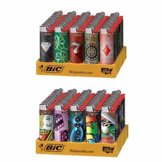 Bic Lighter Casino Lighter - 50 Counts Per Display - Assorted - Price Per Display
