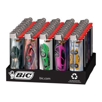 Bic Lighter - Maxi Supercar Special Edition - 50 Count Per Display - LCWT1SC
