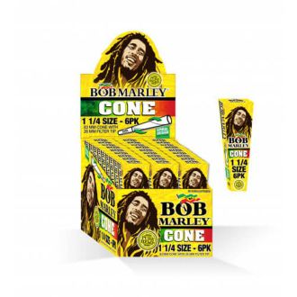 Bob Marley Pre-Rolled Cone - 1 1/4 Size - 6 Per Pack - 33 Pack Per Display