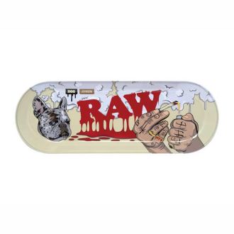 Raw Rolling Tray Metal Boo Johnson Skate Deck - 16"X6"