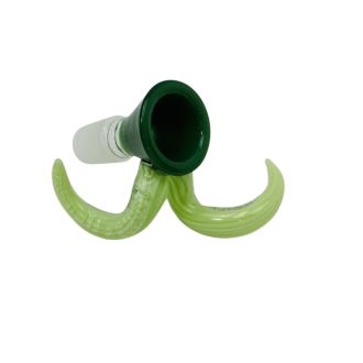 Bowl - Double Horns (14mm/18mm Male) - Assorted Colors