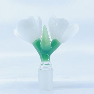 Bowl 18mm Male Double Flower Glass