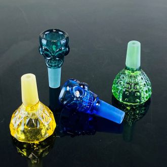 Bowl Assorted Design And Colors - 14mm - 6 Bowls Per Pack