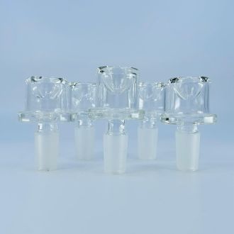 Bowl 14mm Male With Ring - 5 Bowls Per Pack - Clear