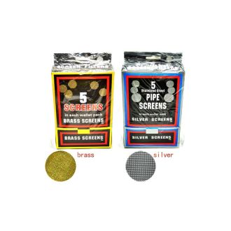 Screens Silver or Brass - 5 Counts Per Pack - 100 Packs Per Box