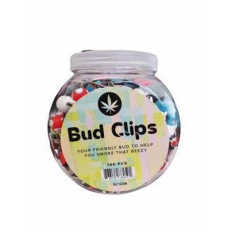 Bud Clips -100 Clips Per Jar - Assorted - Sl123b