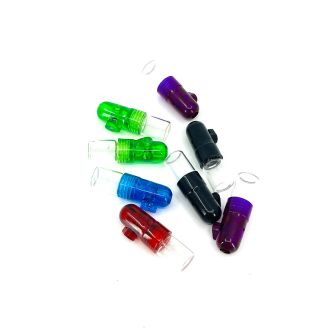 Bullet Medium - 5/8 Dram - Snuffer Assorted Colors - 25 Pieces Per Pack