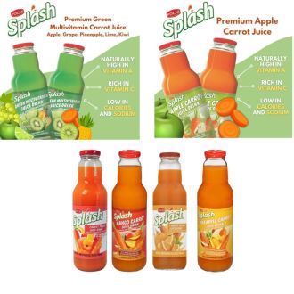 C-STORE SUPPLY POCAS SPLASH CARROT JUICE 750ml BOTTLE 8/Pk