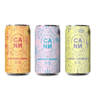 Cann Cannabis Infused Thc+cbd 6mg Social Tonic Drink - 8oz - 6 Per Pack