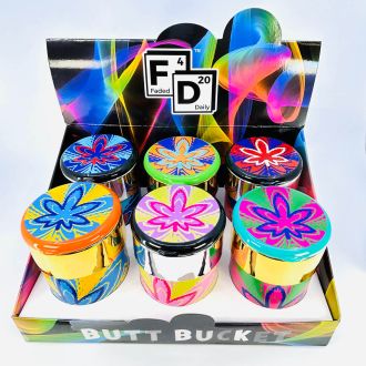 Butt Bucket Fd Car Ashtray With Led Light Leaf - Price Per Piece