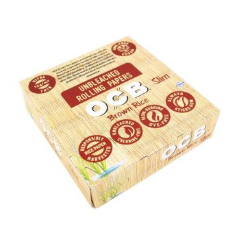 Ocb Brown Rice Slim Paper - 24 Booklets Per Display