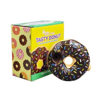 Ceramic Chocolate Donut Pipe - 3 Inch