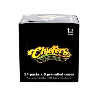 Chiefers - 84mm Pre-Rolled Cones - 6 Cones Per Pack - 24 Packs Per Box  
