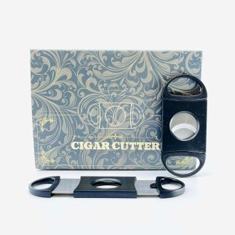 Cigar Cutter Double Bladed - Black - Round - 12 Count Per Display - D